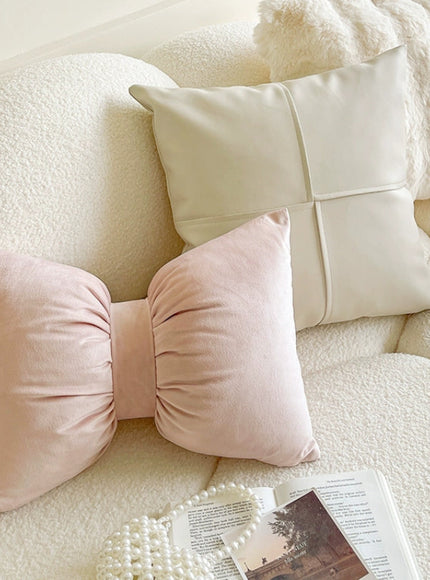 Soft Velvet Bow Cushion
