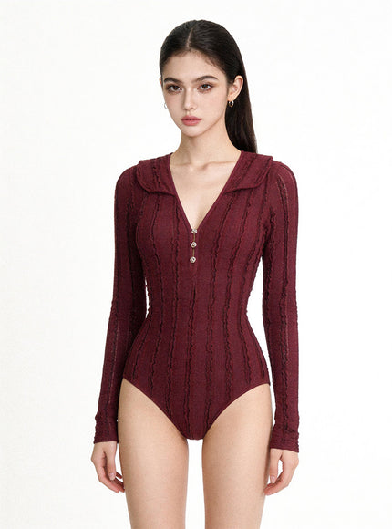 Burgundy Elegance Monokini