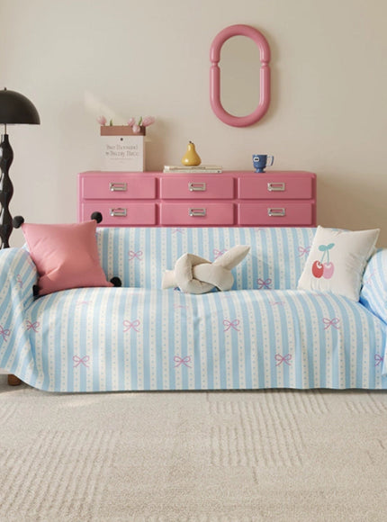 Sweet Bow Pastel Sofa Cover