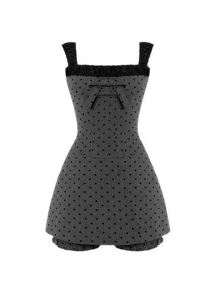 LUNE Dot Ribbon Dress