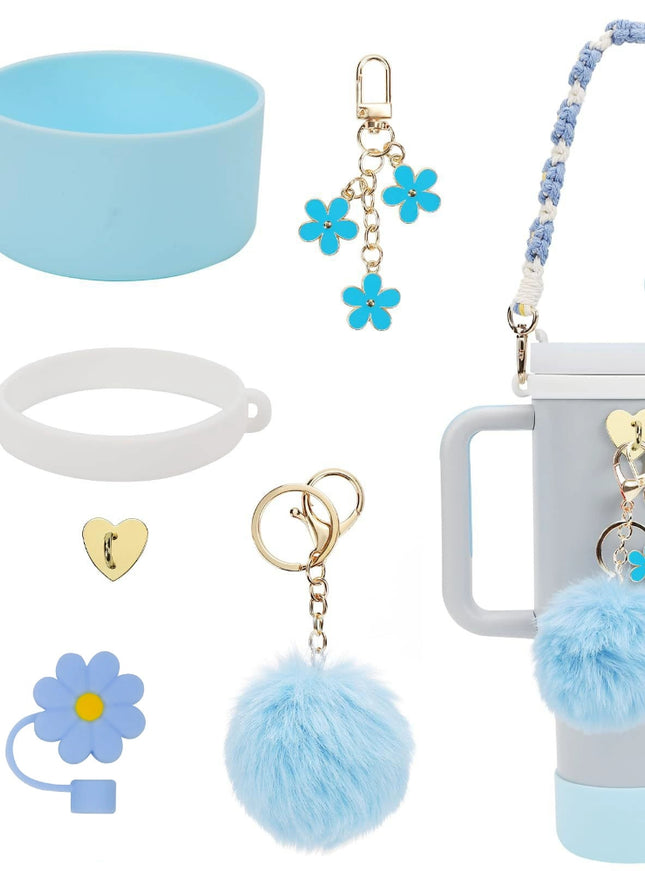 Fluffy Flower Tumbler Accessories Set