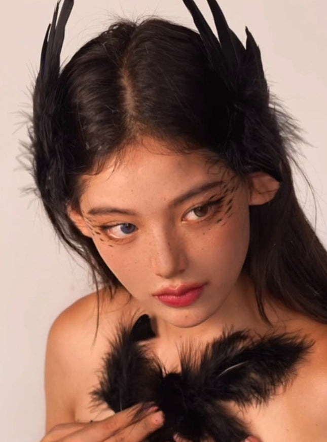 Black Angel Wing Hair Clips