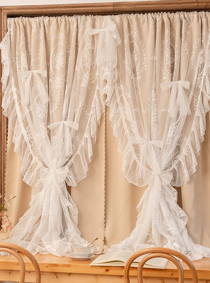 Vintage Ruffle Bow Curtain