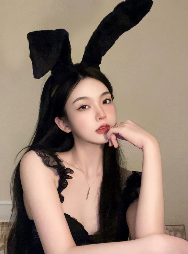 Fluffy Bunny Ear Headband