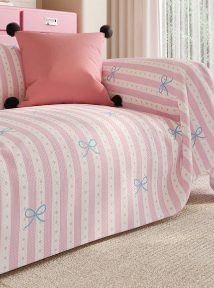 Sweet Bow Pastel Sofa Cover