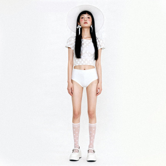 White Fairy Dot Bikini Set
