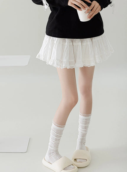 Lumi Soft See-through Ribbed Crew Socks