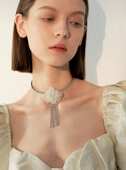 Crystal Bloom Drop Choker