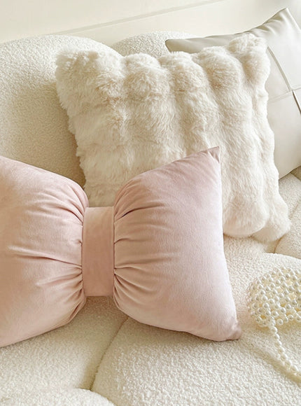 Soft Velvet Bow Cushion