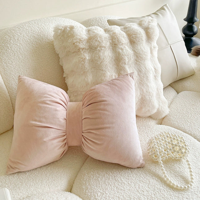 Soft Velvet Bow Cushion
