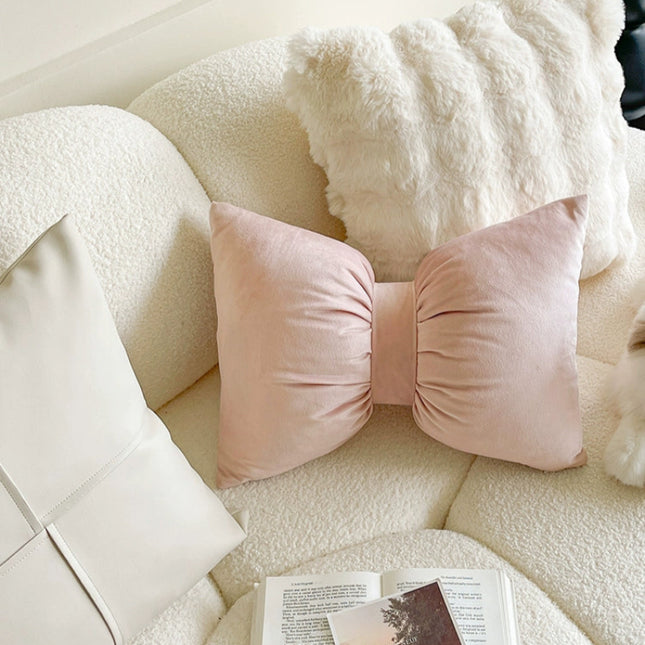 Soft Velvet Bow Cushion