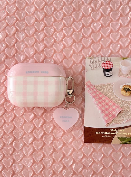 Pink Picnic Heart AirPods Case