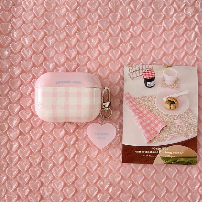 Pink Picnic Heart AirPods Case