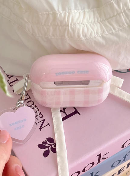 Pink Picnic Heart AirPods Case