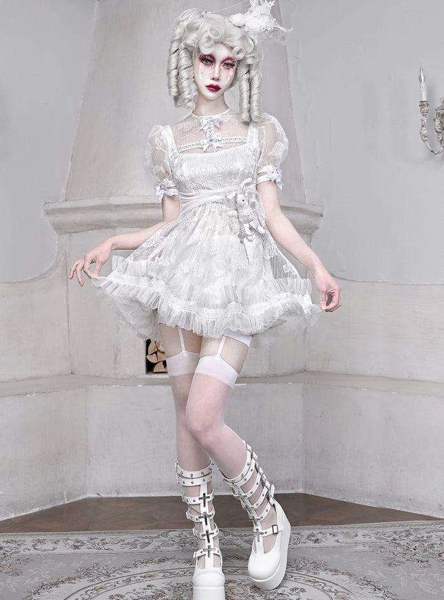 White Lace Doll Dress