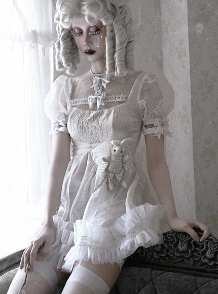 White Lace Doll Dress