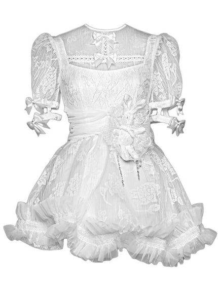 White Lace Doll Dress