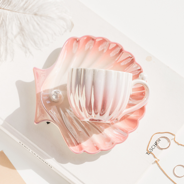 Pearl Shell Teacup Set