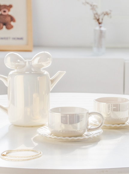 Floral Ceramic Teapot & Cup Set