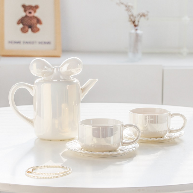 Floral Ceramic Teapot & Cup Set