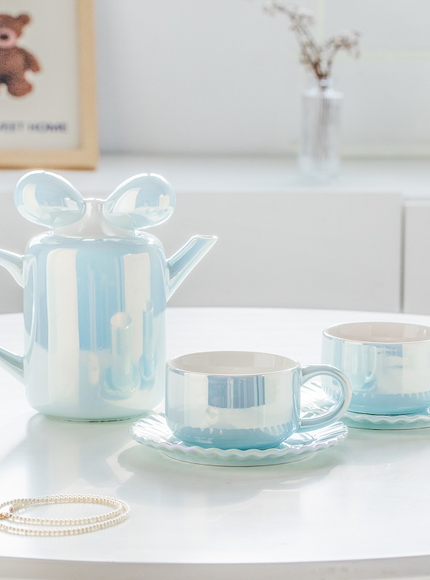 Floral Ceramic Teapot & Cup Set