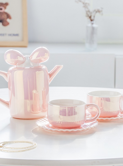 Floral Ceramic Teapot & Cup Set