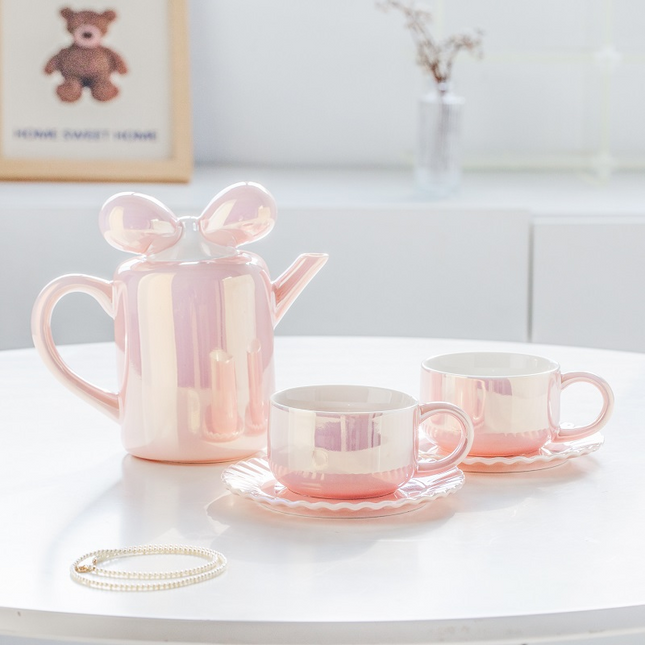 Floral Ceramic Teapot & Cup Set
